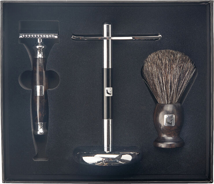 Barberians Barberians Shaving Kit: Safety Razor, Stand & Barberkost Sup