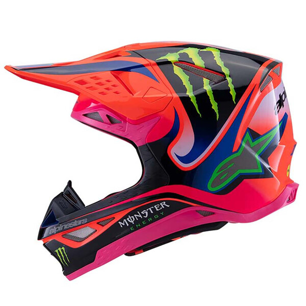 Alpinestars - Casque S-M10 Deegan Orange / Rose fluo / Bleu