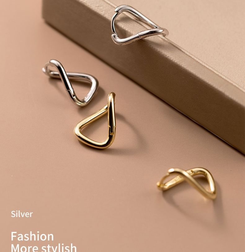 A'ROCH - Geometrische sterling zilveren oorbel