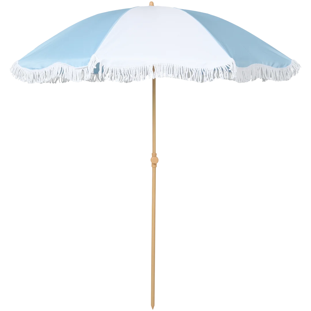 Parasol de plage à frange rétro