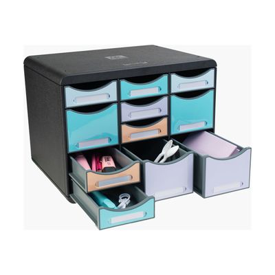 Exacompta Beeblue - Module de classement 11 tiroirs - couleurs assorties