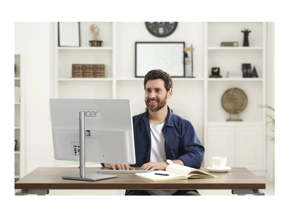 Acer Aspire C 24 C24-195ES - Alt-i-én Core Ultra 7 155U / op til 4.8 GHz - RAM 16 GB - SSD 1.024 TB - Intel Graphics - Gigabit Ethernet, Bluetooth, IEEE 802.11ax (Wi-Fi 6), IEEE 802.11be (Wi-Fi 7) - Win 11 Home - skærm: LED 23.8