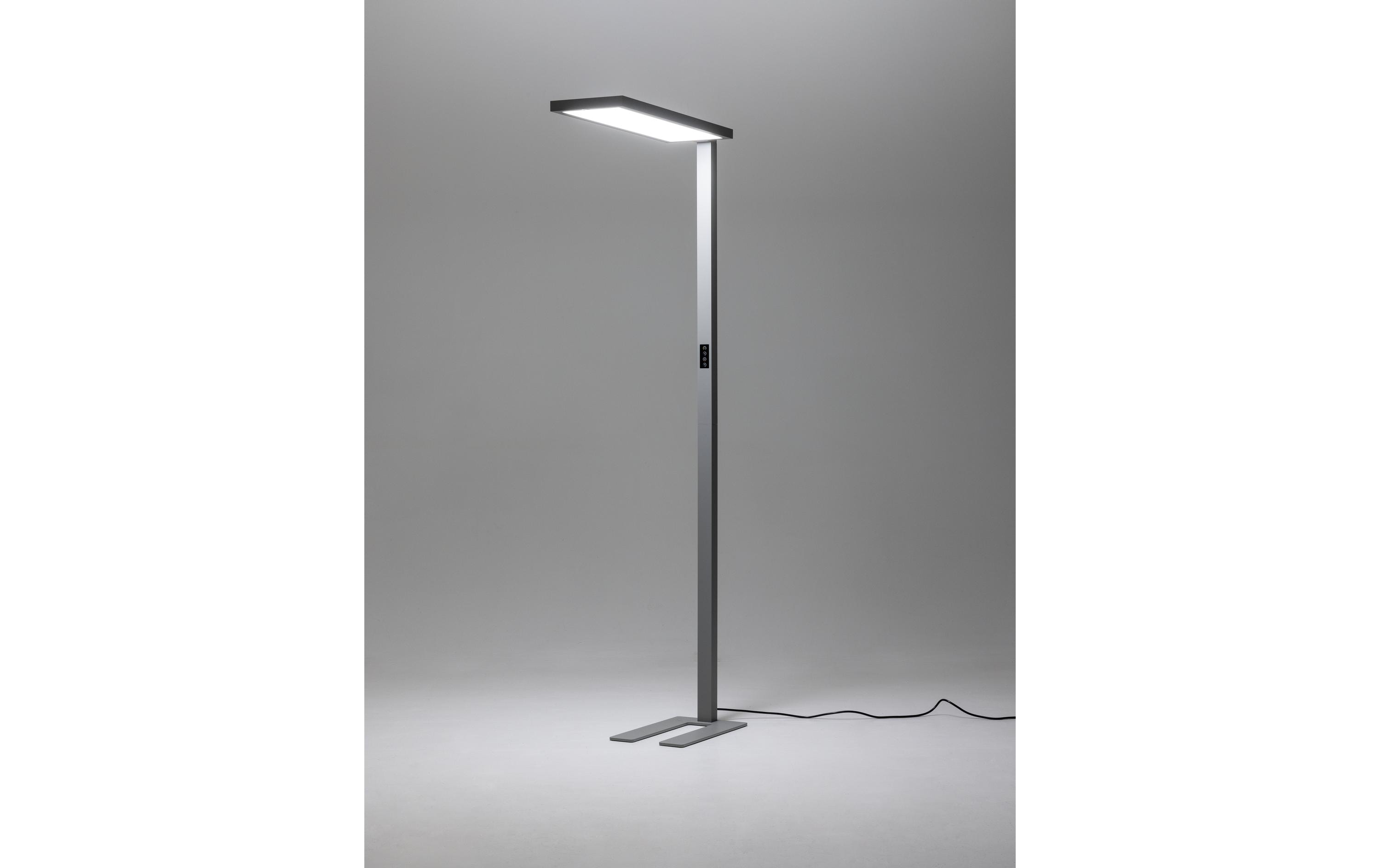 Bürostehleuchte HCL LED 100 W, Grau<br>Dimmbare Stehleuchte für Boden- und Deckenbeleuchtung
