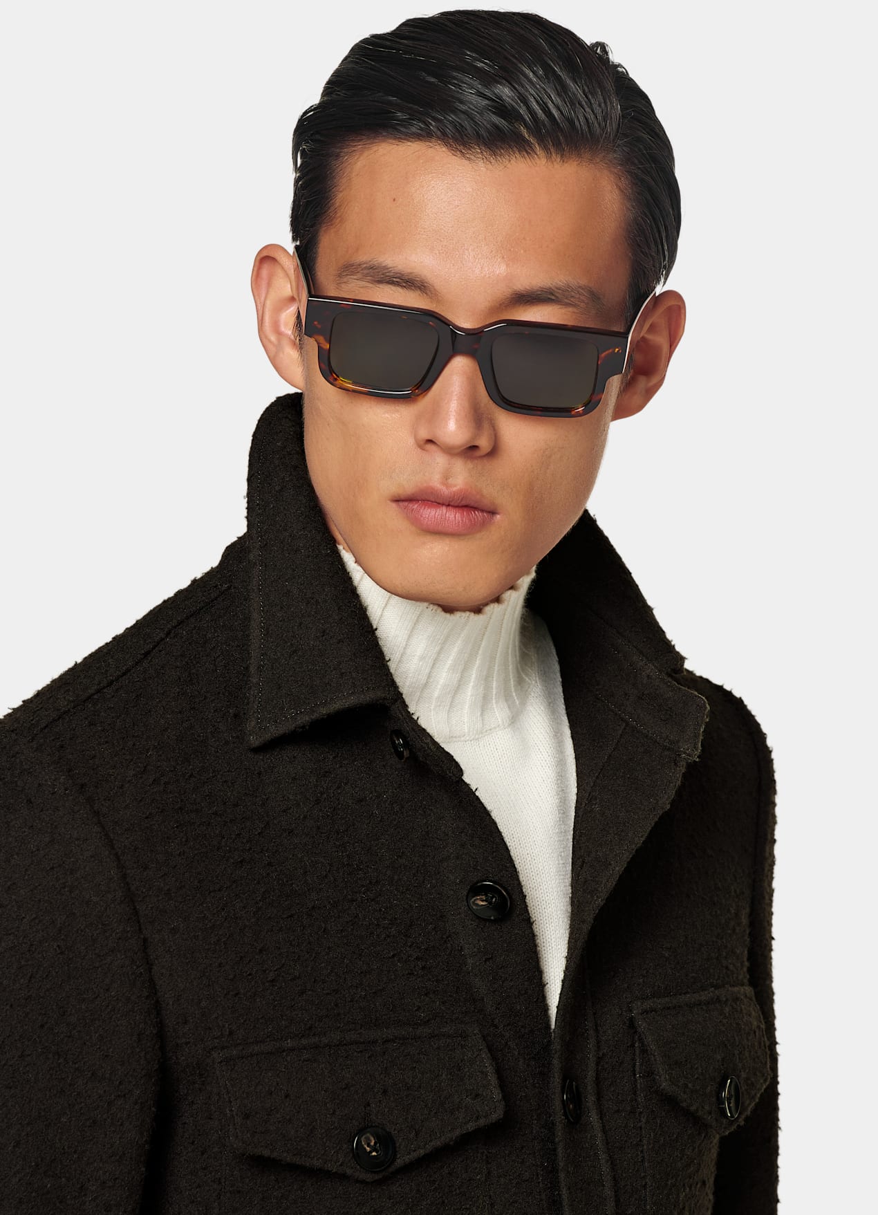 Veste chemise William marron foncé