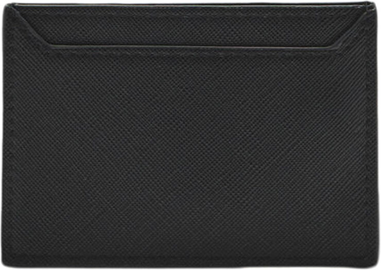 MANGO Saffiano-effect cardholder Black