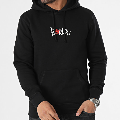 Sweat Capuche Barlou Scribble Noir
