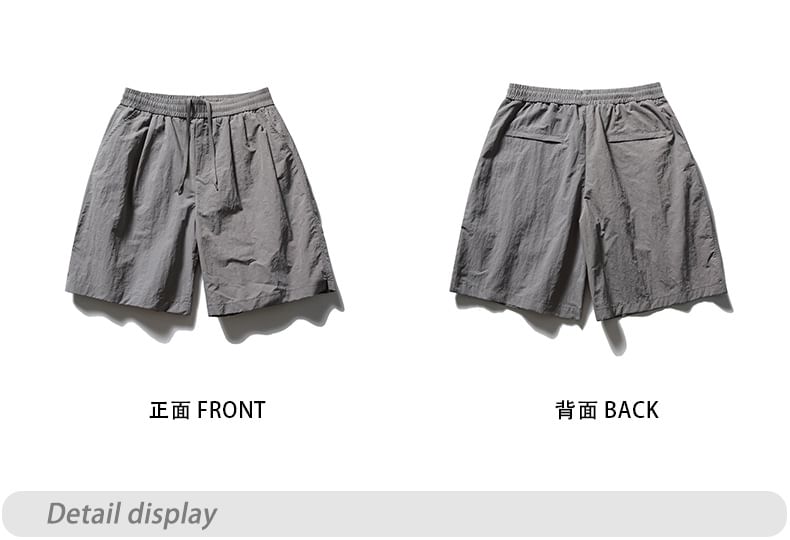 Shineon Studio - Hoge taille, effen, wijde shorts