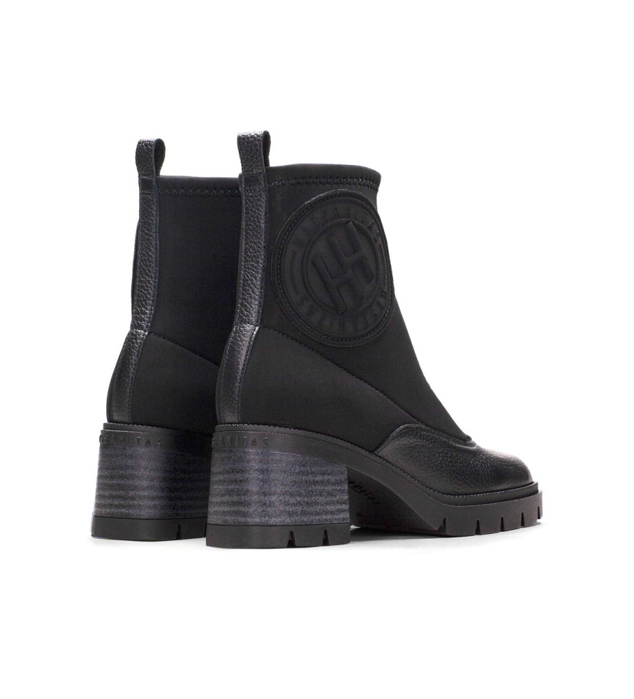 Botas de tornozelo Hispanitas Black Everest em couro - Salto de 6,5 cm -