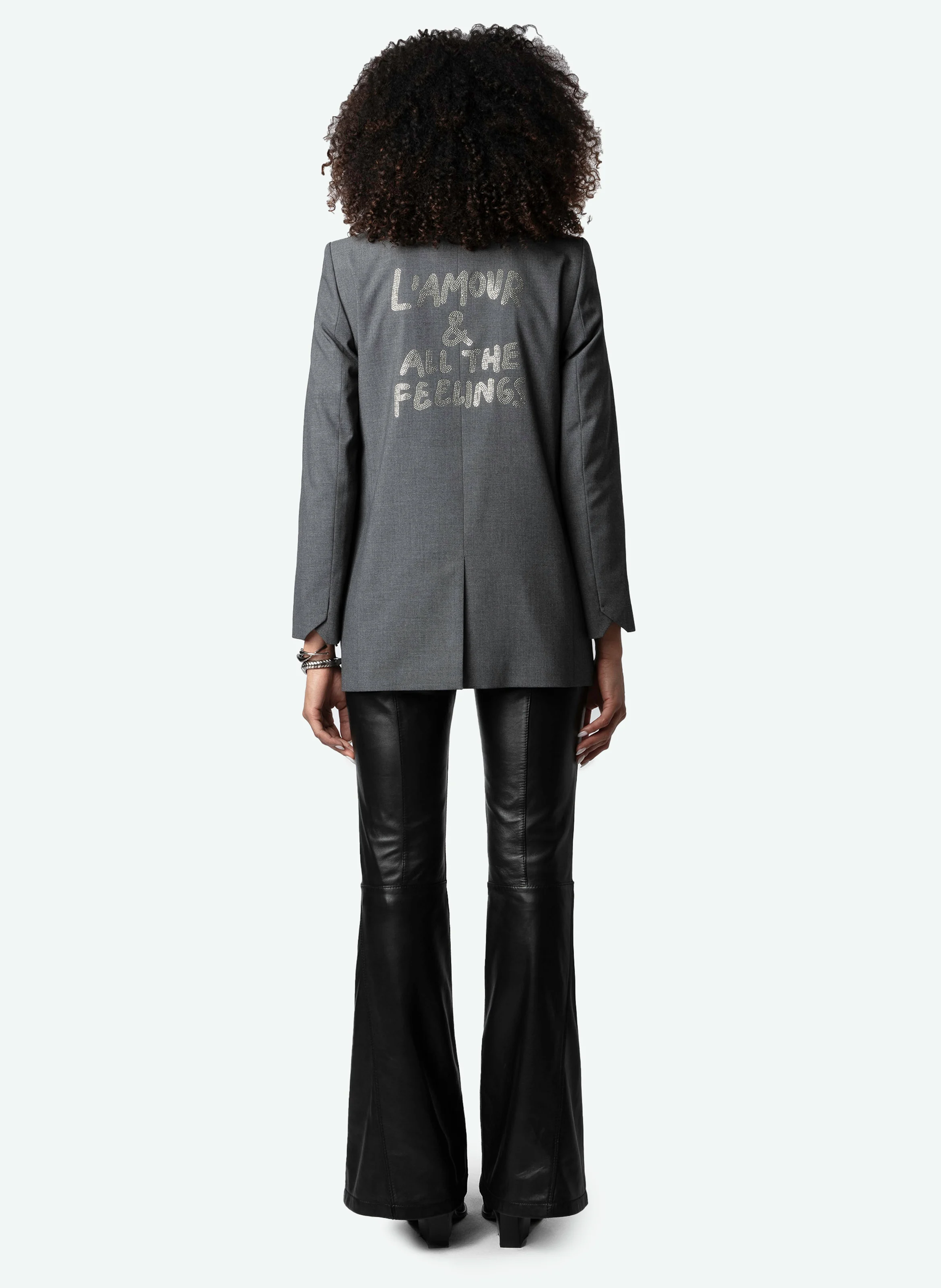 VIVA - Blazer col tailleur droit | Gris