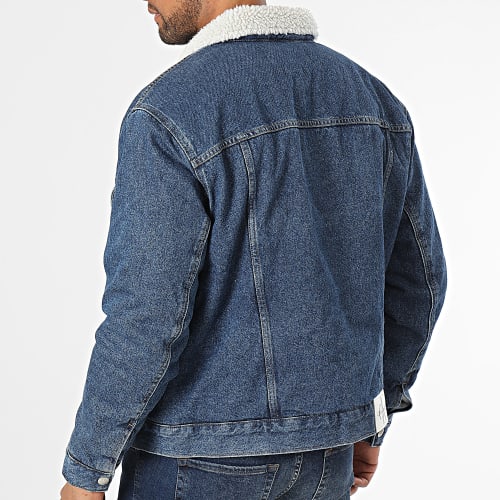 Veste Jean Col Mouton 3905 Bleu Denim