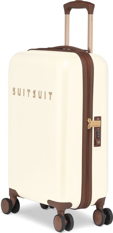 SUITSUIT Fab Seventies - Handbagage koffer - TSA Slot - 55cm - 33L - Wit