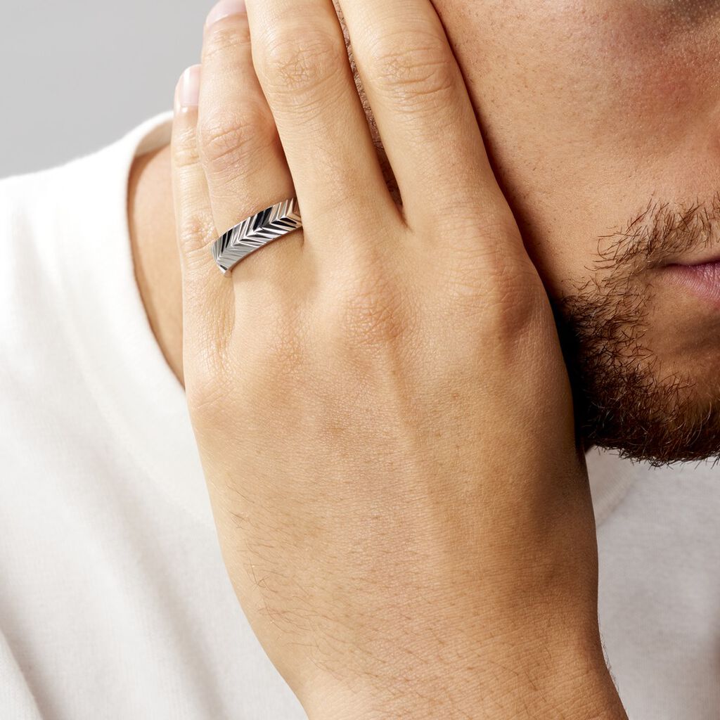Bague Acier Blanc Jancis