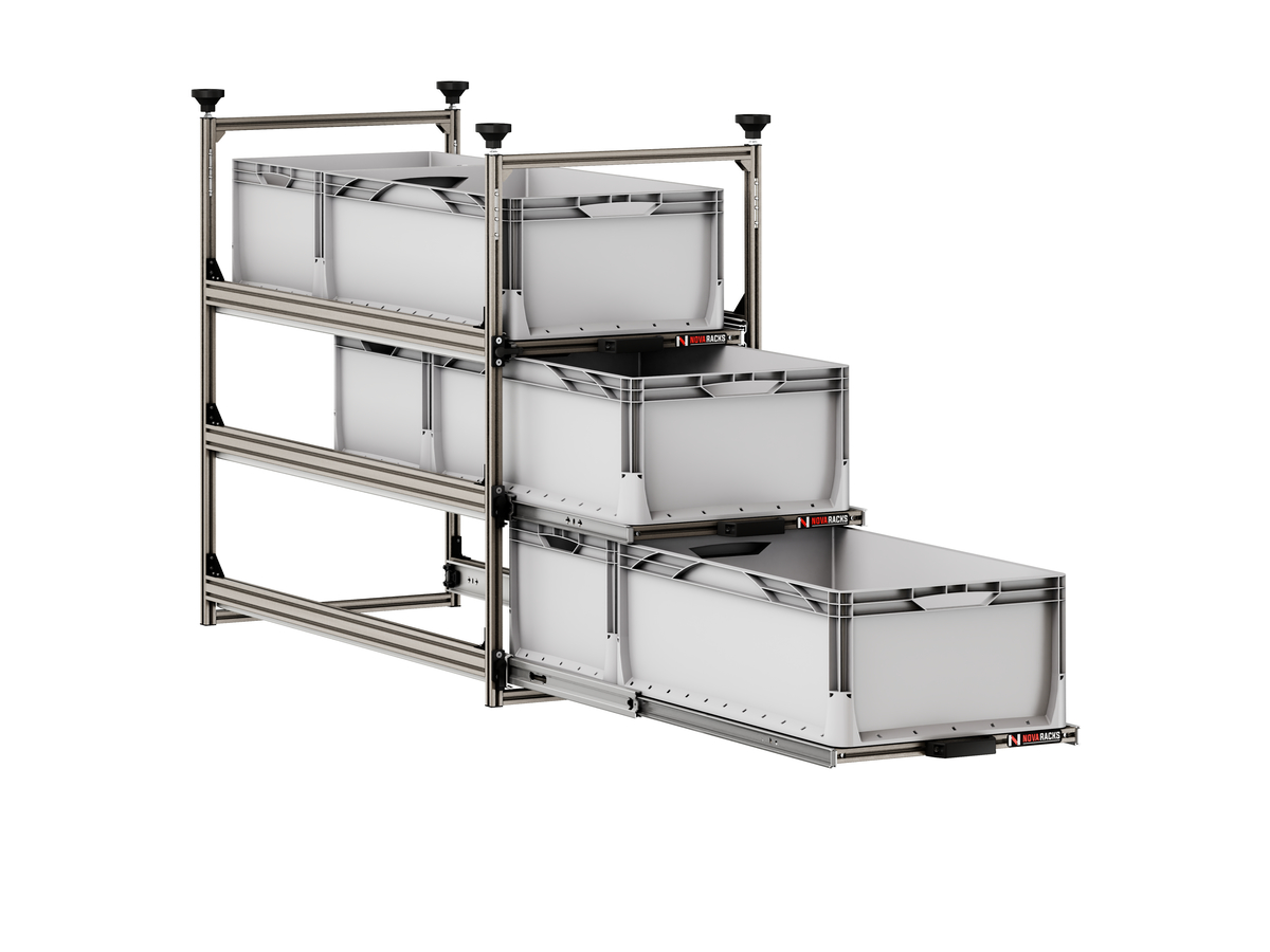 Nova Racks Serie M 3 Levels schuifopbergsysteem - 40x90x132 cm