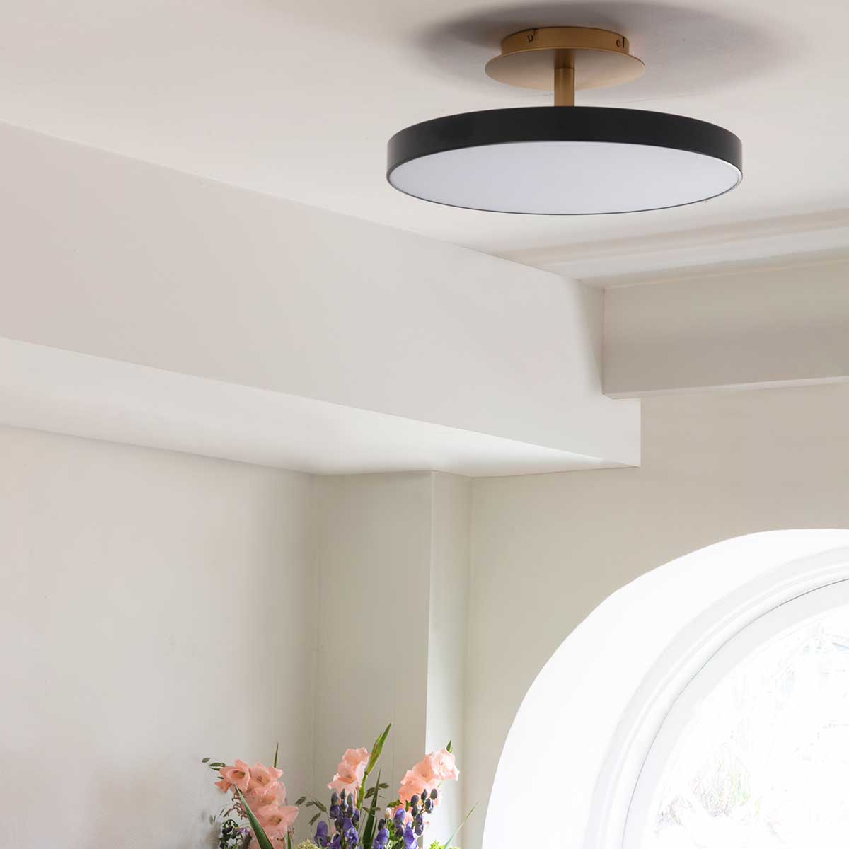 Plafondlamp Asteria Up Medium Zwart