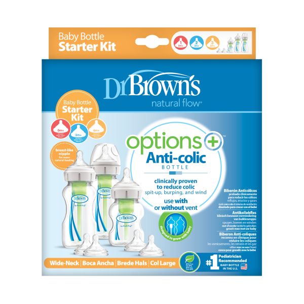 Dr. Brown's Options  Anti-colic Startpakket Brede Halsfles