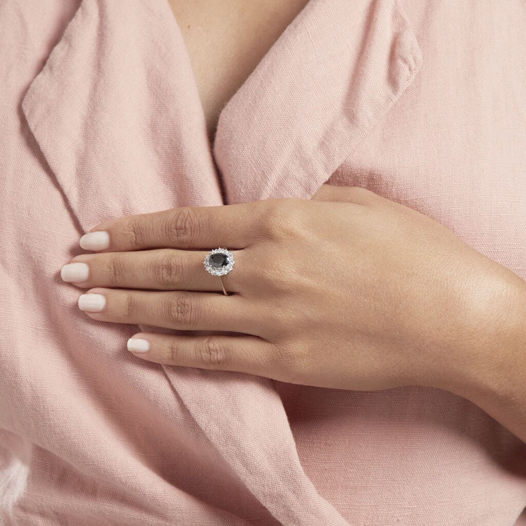 Bague Solitaire Gabor Argent Blanc Oxyde De Zirconium