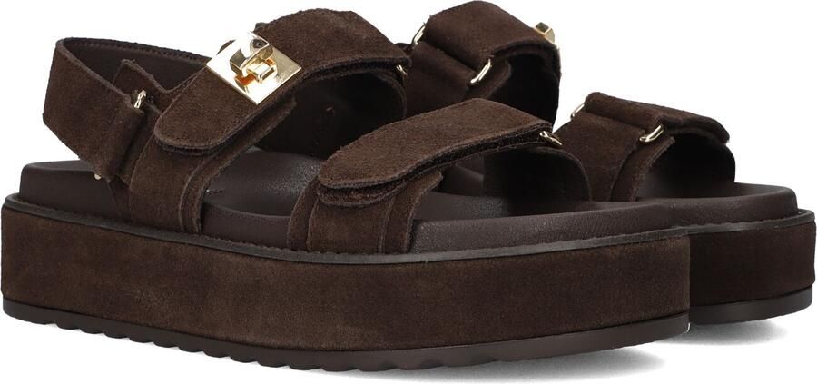 Steve Madden Bigmona suède sandalen donkerbruin