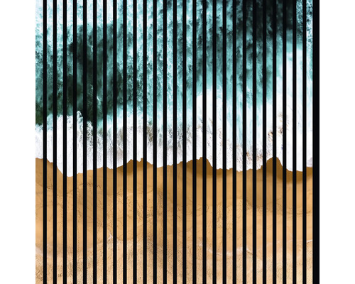 Akoestisch paneel, digitaal bedrukt, Sea 1, 1195 x 1133 x 19 mm, Set = 2 individuele panelen