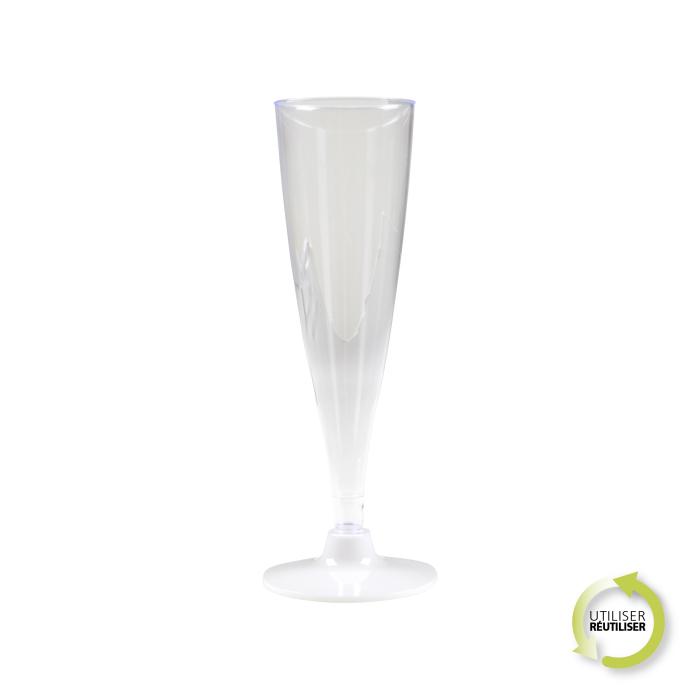 SET 6 FLUTES A CHAMPAGNE 14CL BLANC