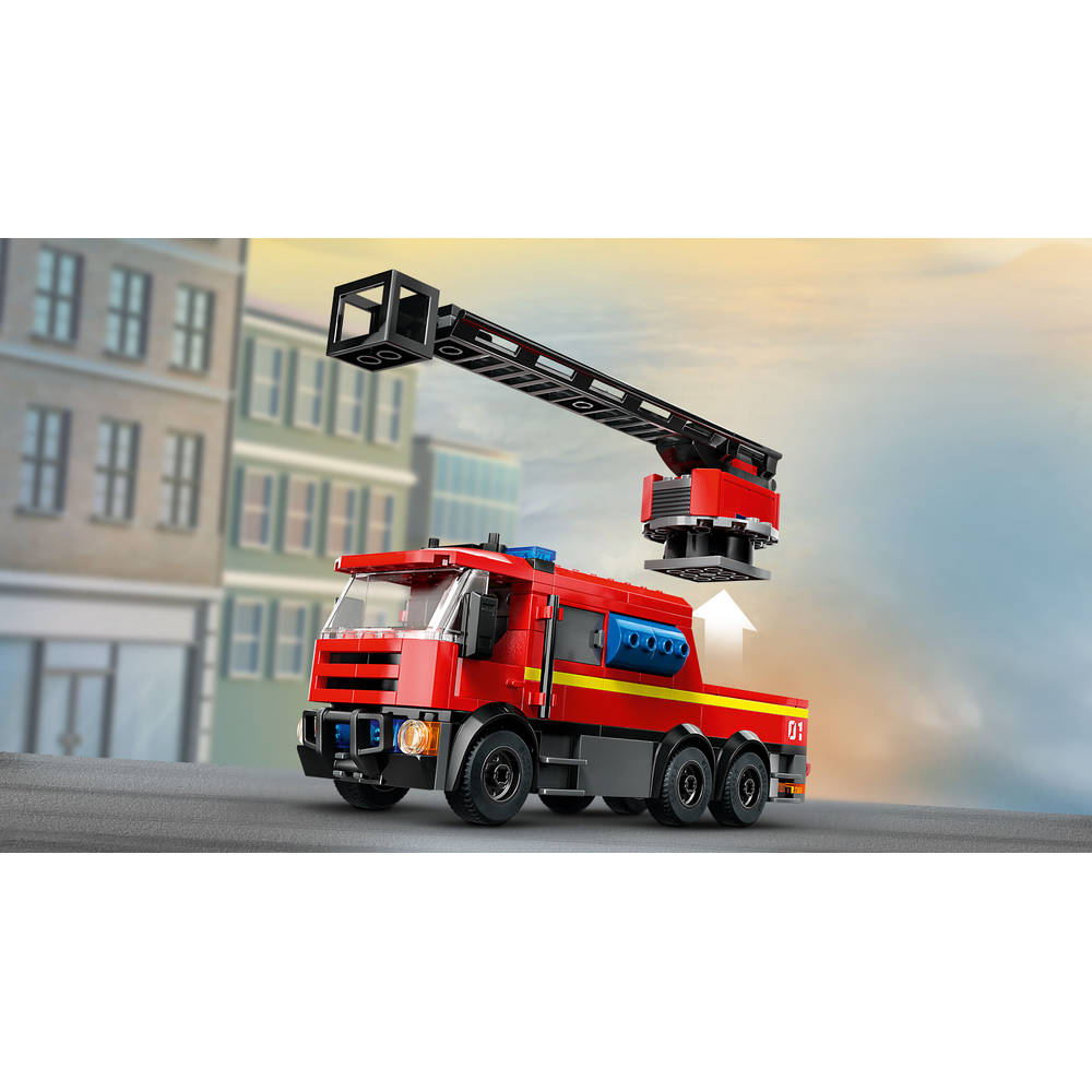 LEGO City brandweerkazerne en brandweerauto 60414