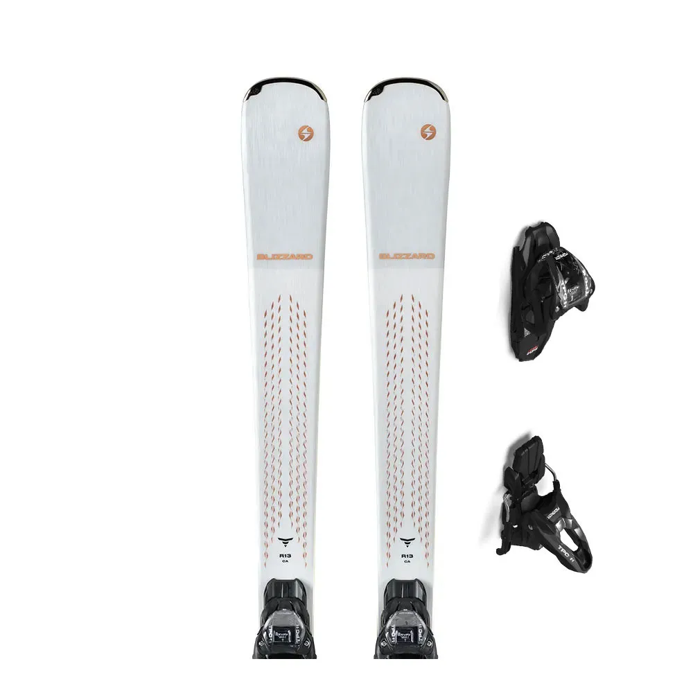 Blizzard PHOENIX R13 CA + TPC 11 DEMO - Pack skis piste + Fixations Femme blanc/cuivre
