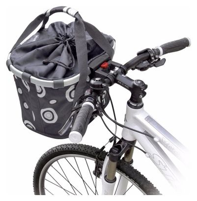 Sacoche de Guidon Klickfix Bikebasket Bulles Gris