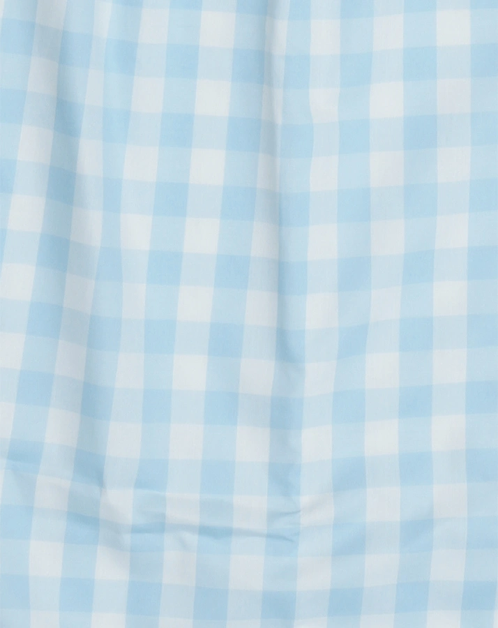 Flanellschlafsack kariert in hellblau