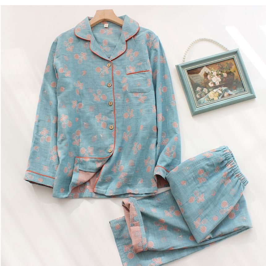 Dogini - Pyjamaset: Shirt met patroon + Broek