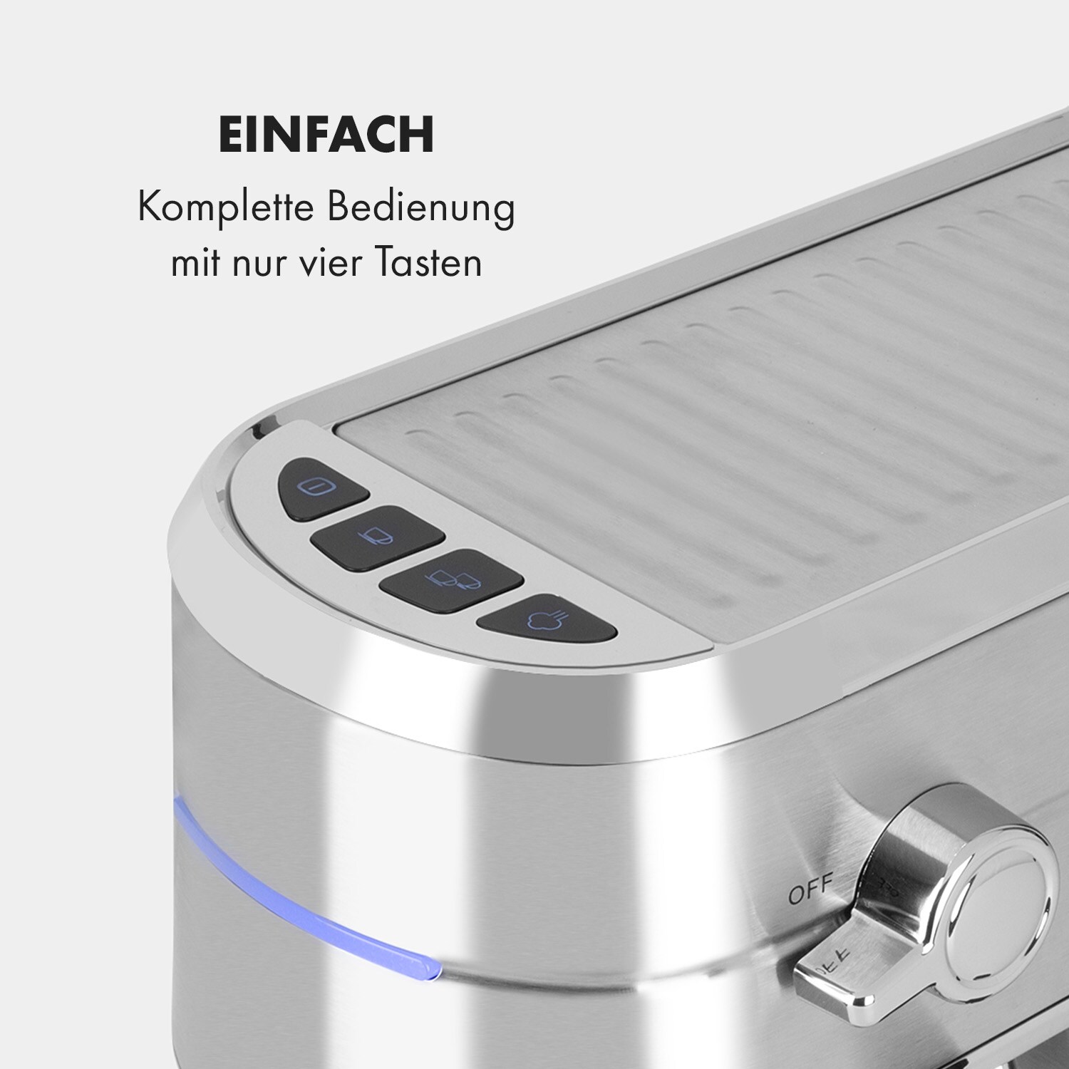 Futura Espressomaker 20 bar 1450 Watt 20 bar Wassertank: 1,25 Liter rostfreier Edelstahl Silber