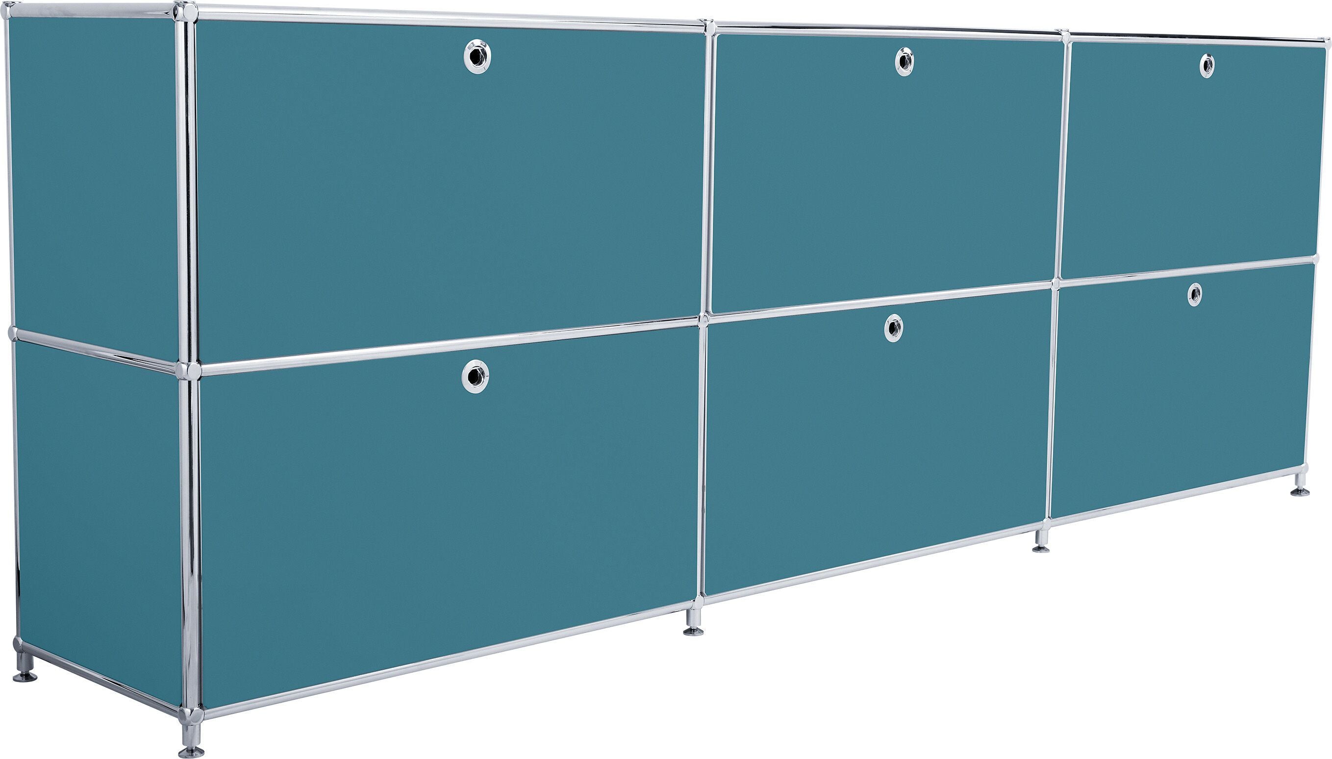 FLEXCUBE Sideboard - Petrol / B: 227.0 cm x T: 40.0 cm x H: 80.5 cm
