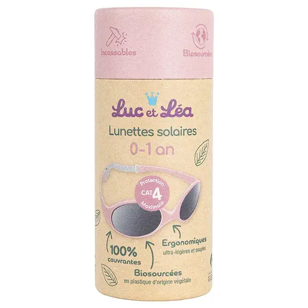 Luc & Léa Solaire Lunettes Biosourcées 0-1 an Roses