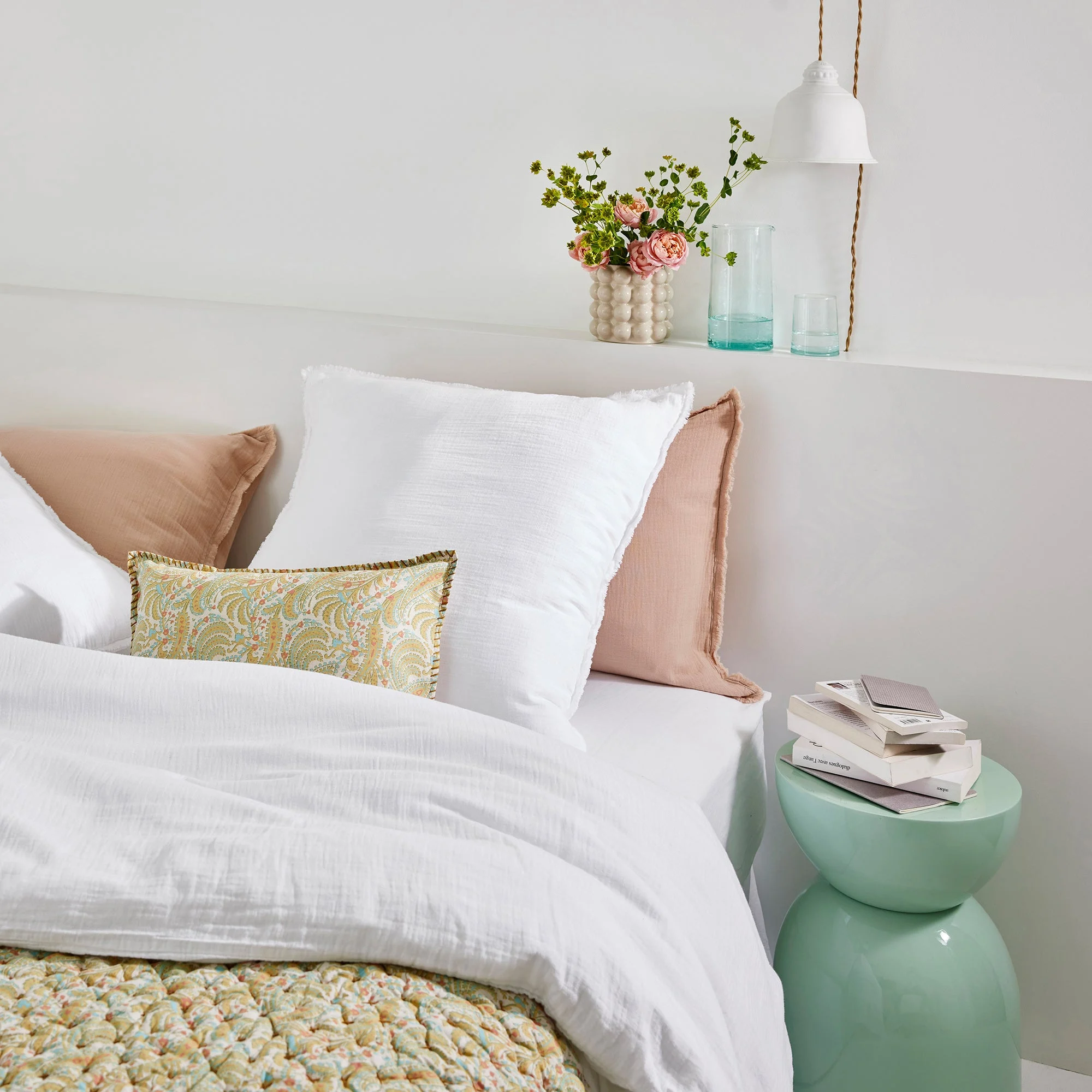 LOU - Lot de 2 taies d'oreiller | Rose