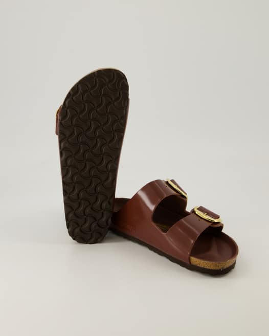 Birkenstock Arizona Big Buckle Pantoletten in Braun
