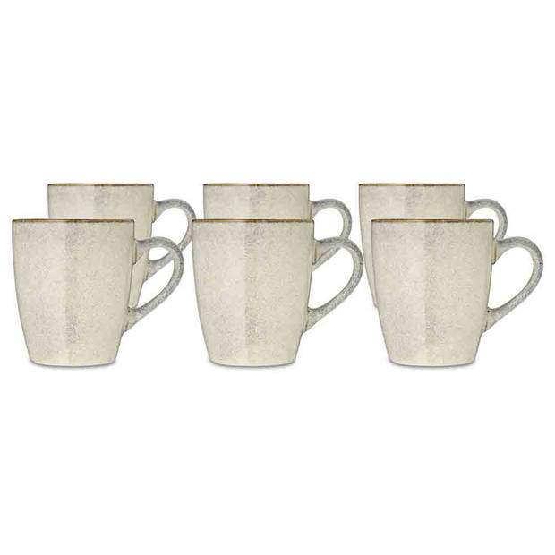 Blokker mok Lima - grijs - 330ml - 6 stuks