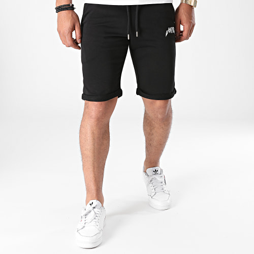 Short Jogging Logo Noir Blanc