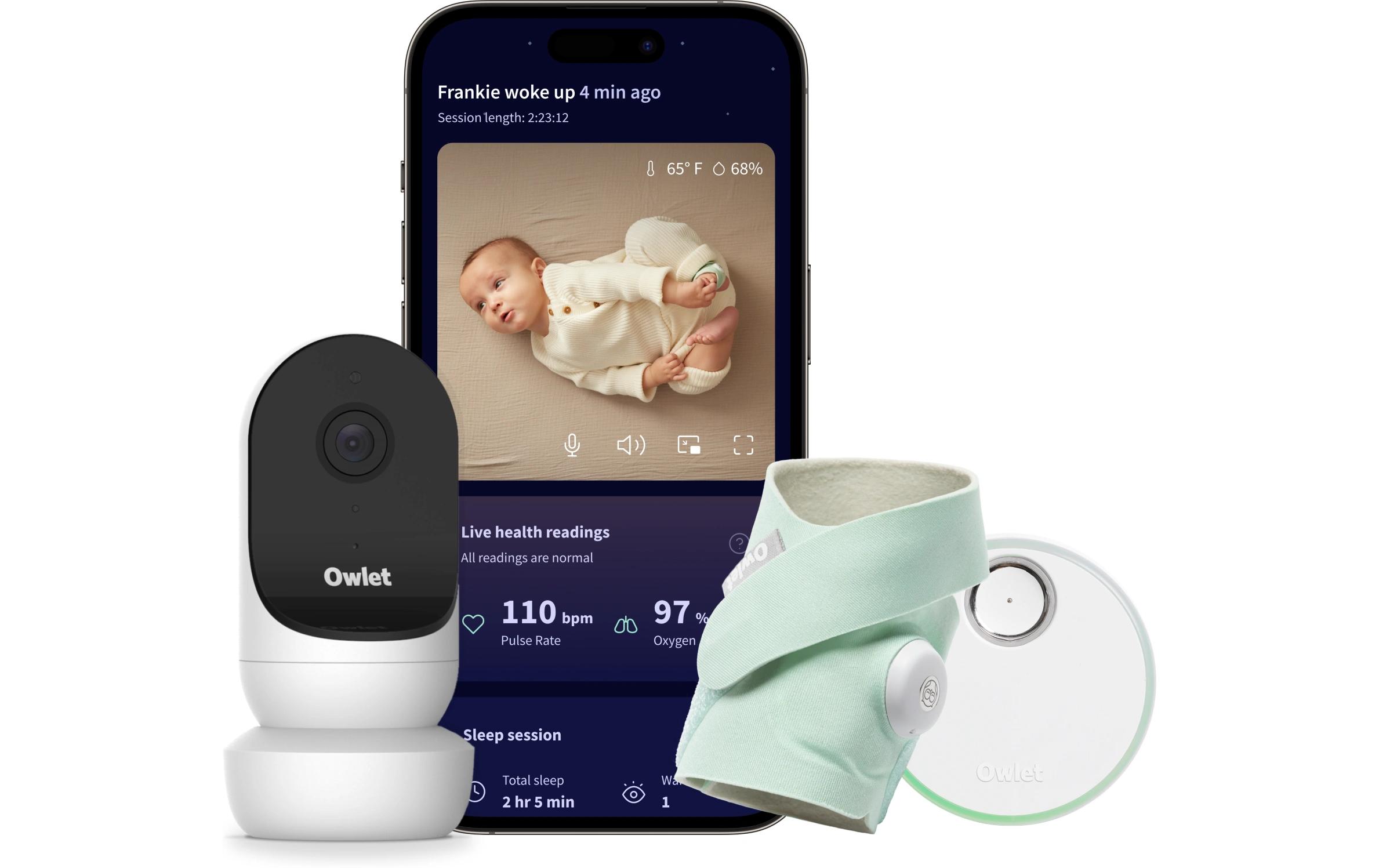 Babyphone Dream Sock + Cam 2 Bundle Mintgrün<br>Medizinisch geprüftes Babyphone mit Kamera
