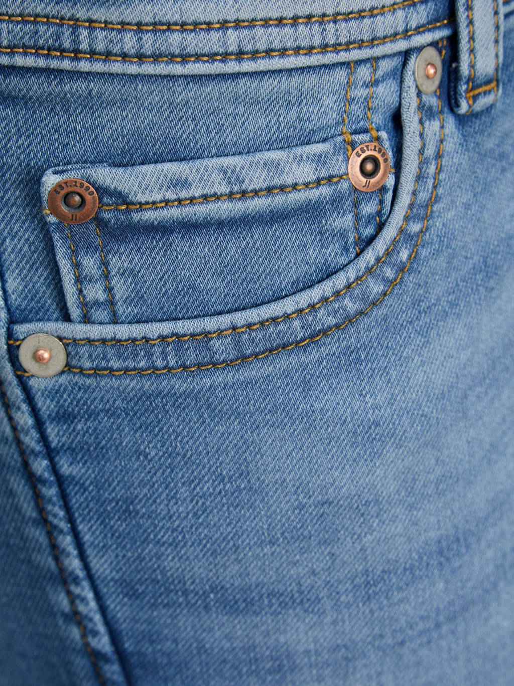 JACK & JONES regular fit jeans bermuda JJIRICK stonewashed