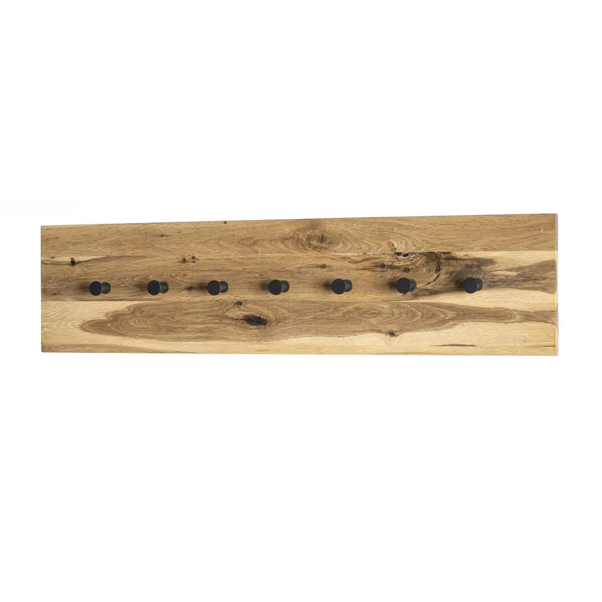 Pegane Garderobe murale chêne huilé noir