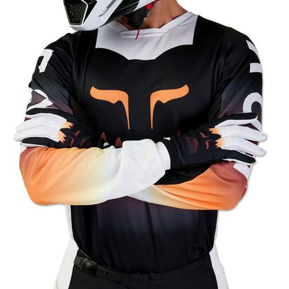 Maillot cross Fox 180 - FLORA 2024 - Noir