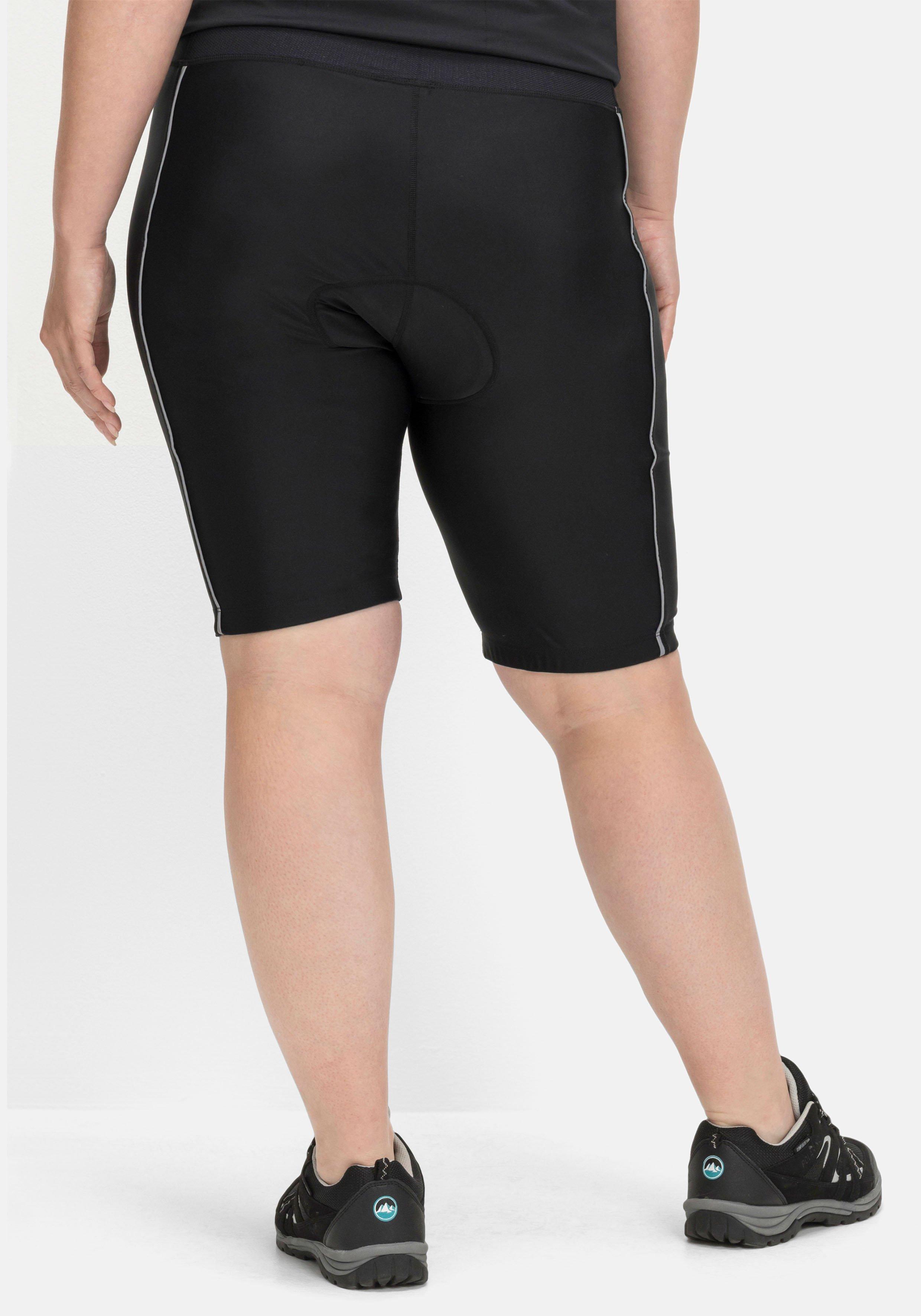 Radlerhose mit Polsterung und Reflektoren