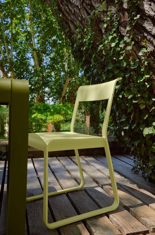 Fermob Bellevie V2 tuinstoel met slede onderstel Red Ochre