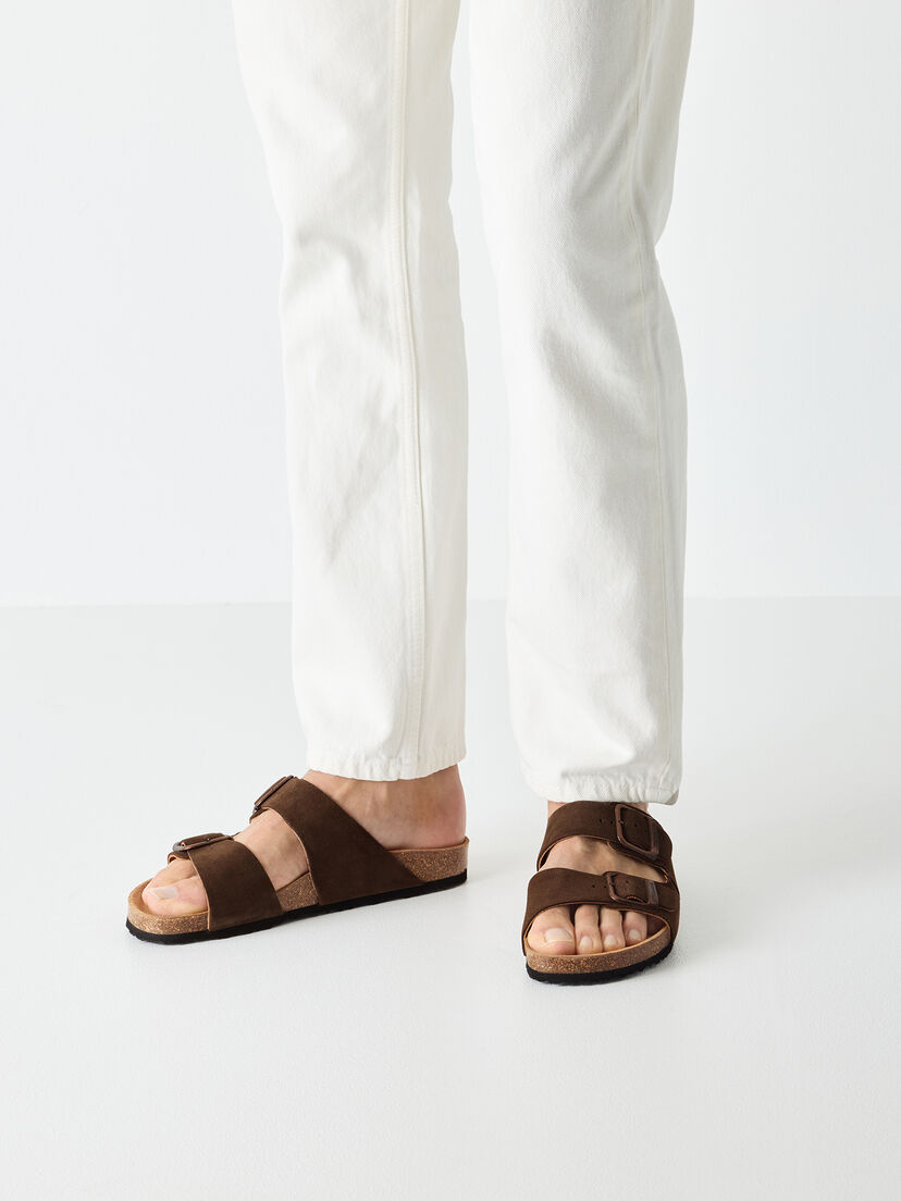 Leren Slipper - bruin