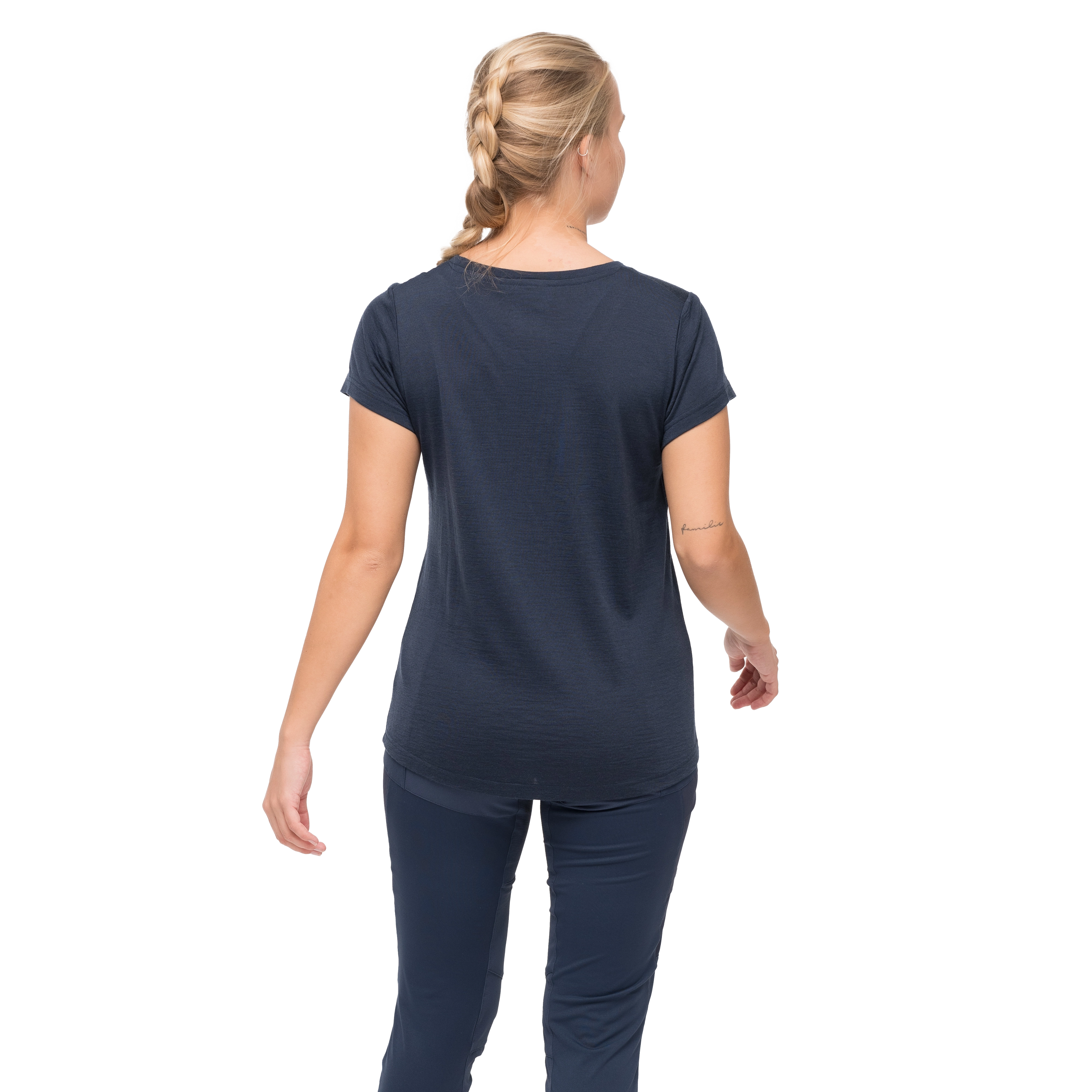 Vaagaa Explore Merino Tee Women Navy Blue