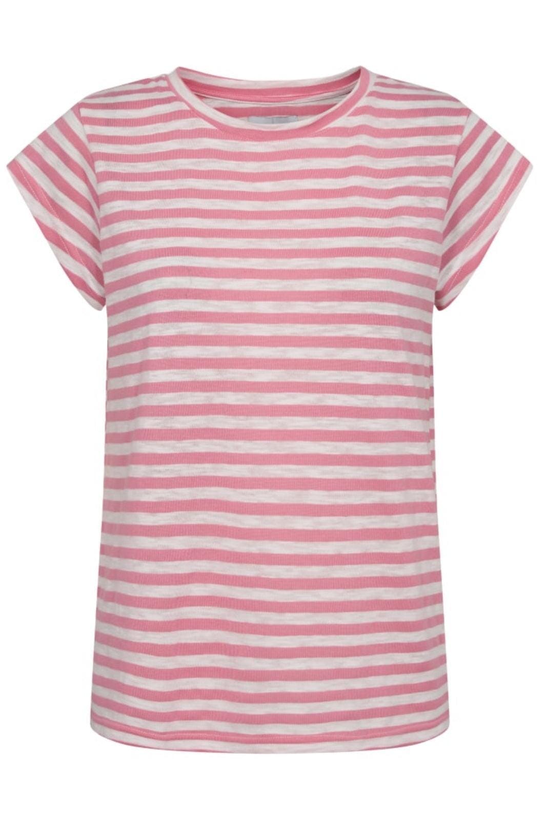 Liberte Ulla-Stripe-Tshirt barbie pink white stripe