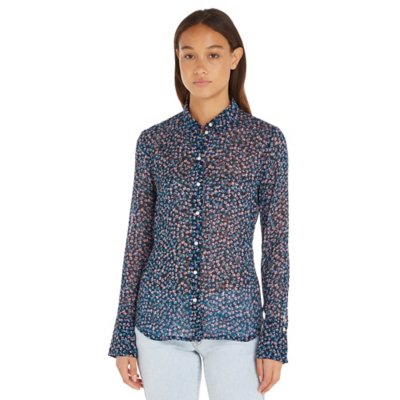 Chemise à manches longues femme Tjw Sheer Ditsy Floral TOMMY HILFIGER