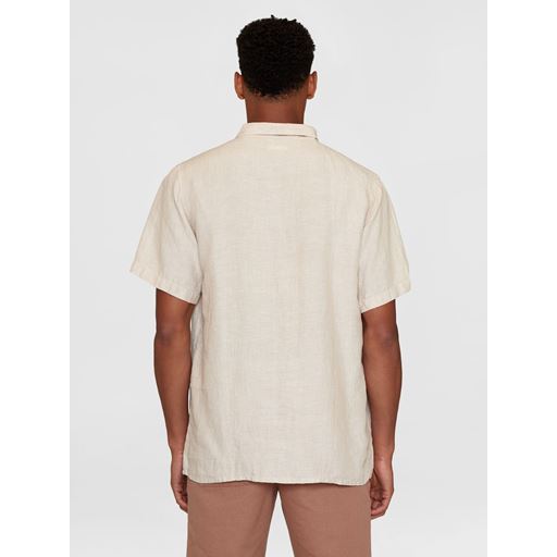 Knowledge Cotton Apparel Kortærmet Skjorte, Beige, M