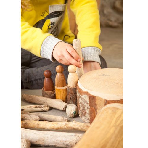 Grapat houten nins® poppetjes (3st) 16-169