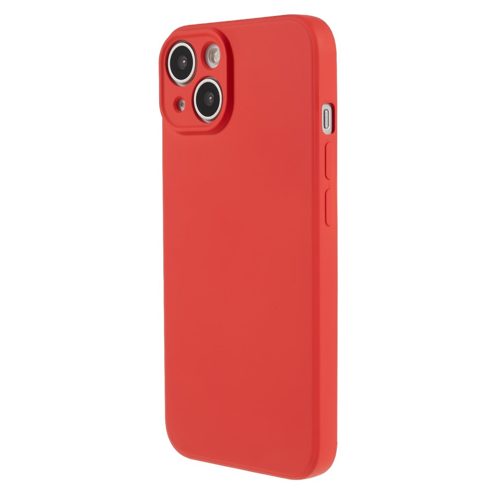 iPhone 15 Gummi Case Hülle mit Kameraschutz - Rot (Matt)