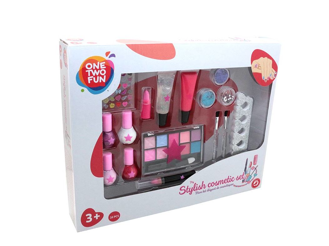 A MINHA PRIMEIRA MAQUILHAGEM ONE TWO FUN 16 PEÇAS