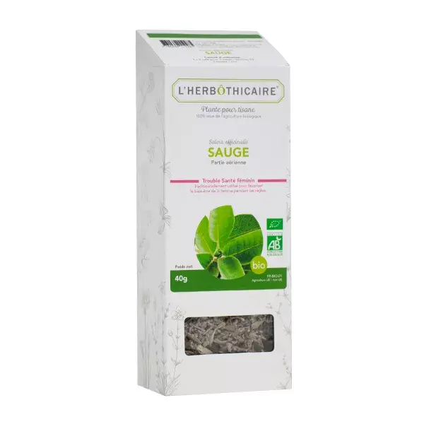 Chá de ervas orgânico de sálvia L'Herbôthicaire 40g